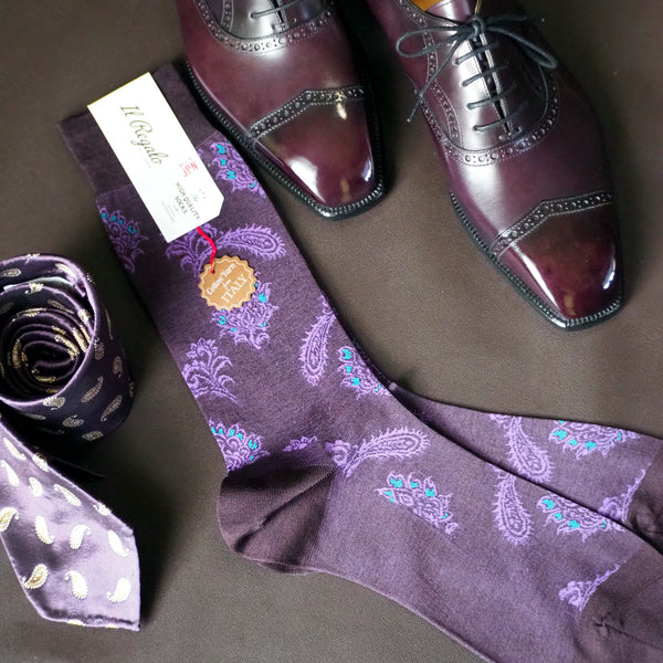 フローラルペイズリーソックス - 靴下  Il Regalo/イルレガロ | HIGH QUALITY SOCKS