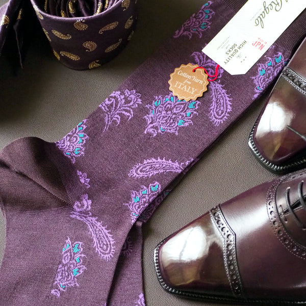フローラルペイズリーソックス - 靴下  Il Regalo/イルレガロ | HIGH QUALITY SOCKS