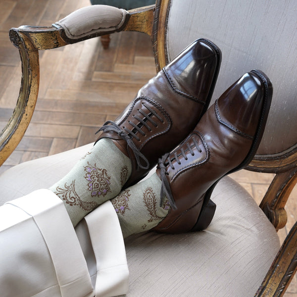 フローラルペイズリーソックス - 靴下 Il Regalo/イルレガロ | HIGH QUALITY SOCKS