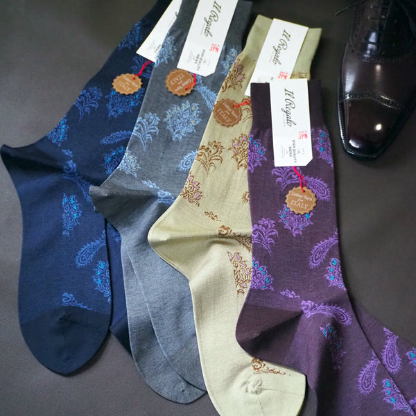 フローラルペイズリーソックス - 靴下  Il Regalo/イルレガロ | HIGH QUALITY SOCKS