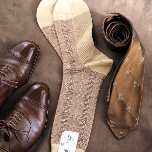 グレンチェックソックス - 靴下 Il Regalo/イルレガロ | HIGH QUALITY SOCKS