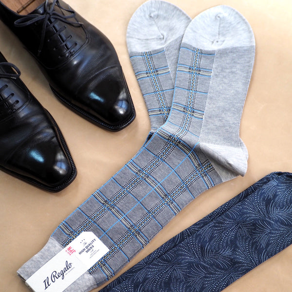グレンチェックソックス - 靴下 Il Regalo/イルレガロ | HIGH QUALITY SOCKS