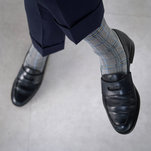 グレンチェックソックス - 靴下 Il Regalo/イルレガロ | HIGH QUALITY SOCKS