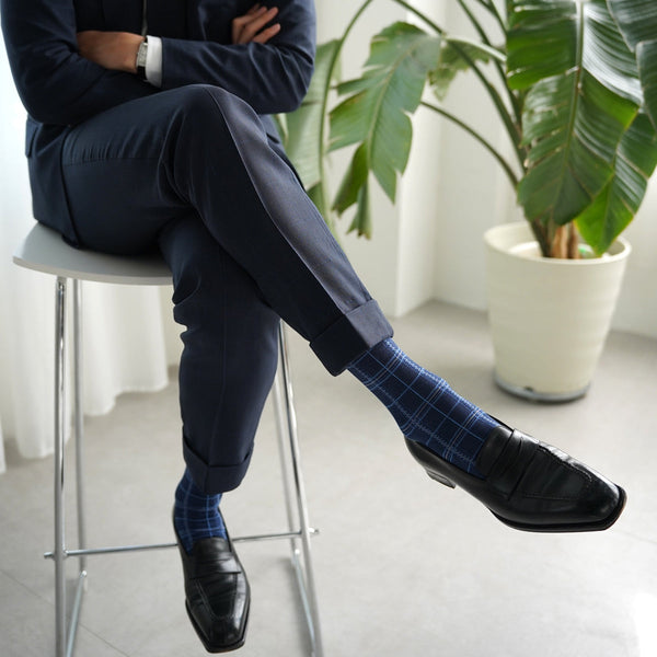 グレンチェックソックス - 靴下 Il Regalo/イルレガロ | HIGH QUALITY SOCKS