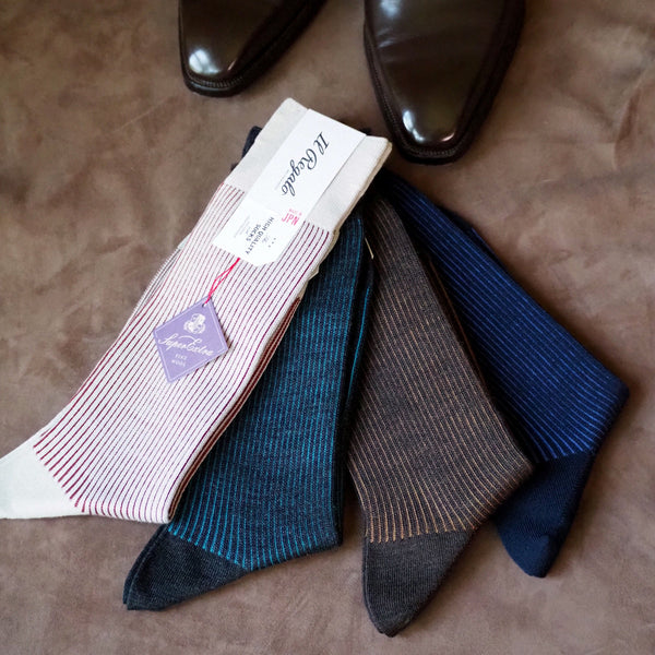 ヘアラインストライプソックス - 靴下  Il Regalo/イルレガロ | HIGH QUALITY SOCKS
