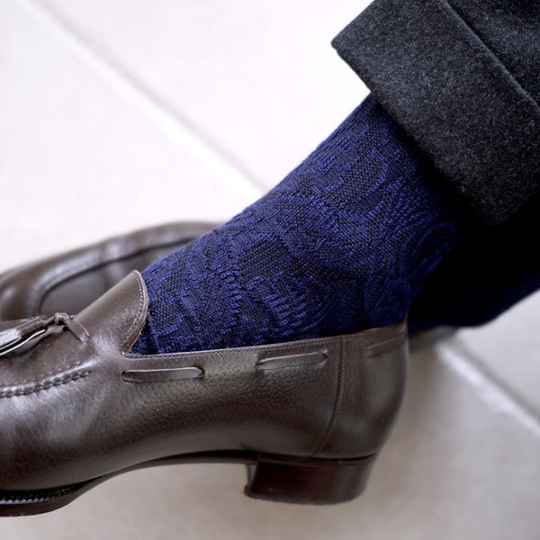 ヘリテージダマスクロングホーズ - 靴下  Il Regalo/イルレガロ | HIGH QUALITY SOCKS
