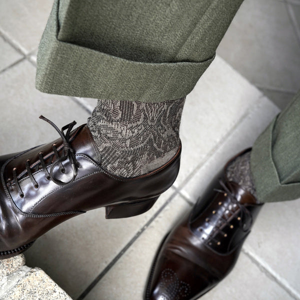 ヘリテージダマスクロングホーズ / Lサイズ - 靴下 Il Regalo/イルレガロ | HIGH QUALITY SOCKS