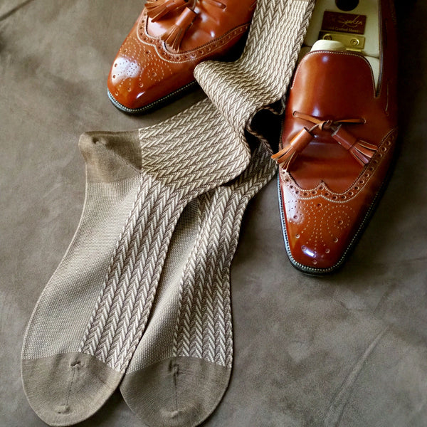 ヘリンボーンロングホーズ / Lサイズ - 靴下 Il Regalo/イルレガロ | HIGH QUALITY SOCKS