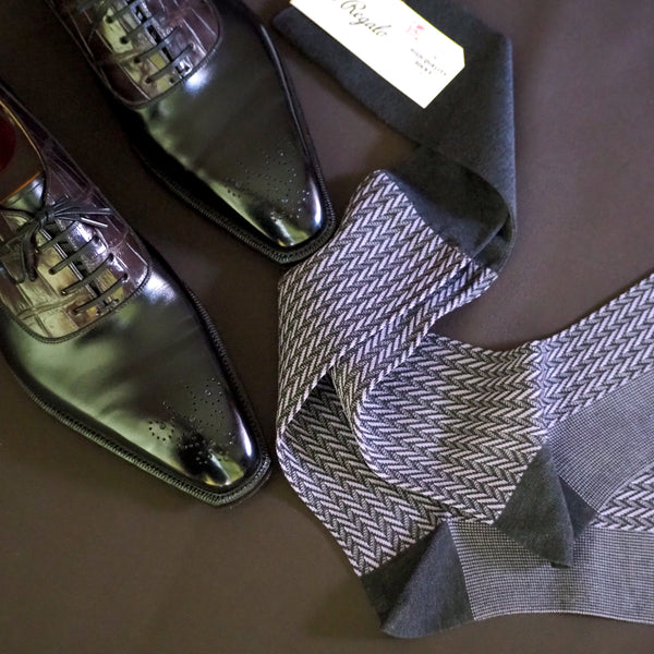 ヘリンボーンロングホーズ / Lサイズ - 靴下  Il Regalo/イルレガロ | HIGH QUALITY SOCKS