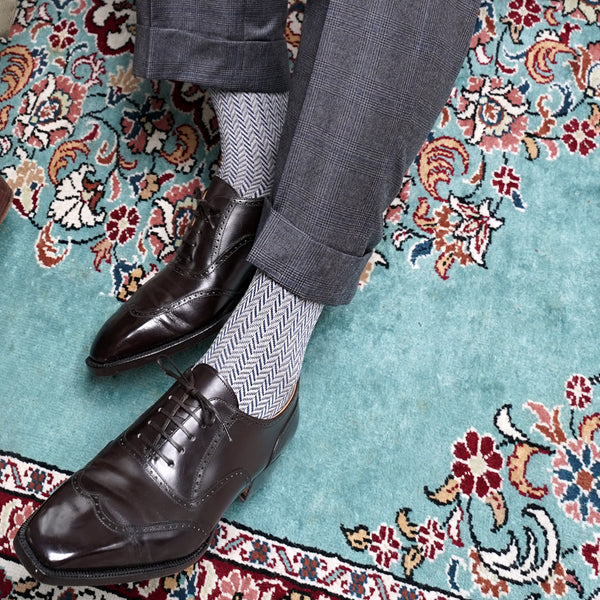 ヘリンボーンロングホーズ / Lサイズ - 靴下 Il Regalo/イルレガロ | HIGH QUALITY SOCKS