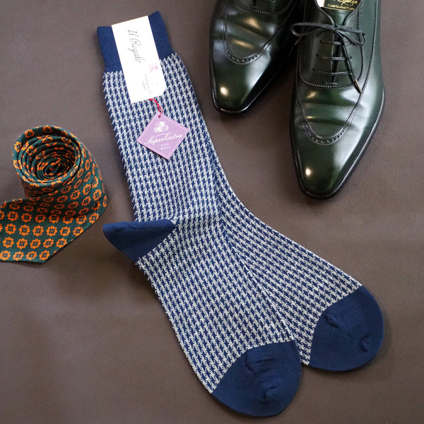 ハウンドトゥースソックス - 靴下 Il Regalo/イルレガロ | HIGH QUALITY SOCKS