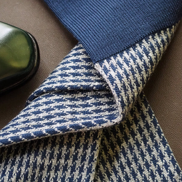 ハウンドトゥースロングホーズ - 靴下 Il Regalo/イルレガロ | HIGH QUALITY SOCKS