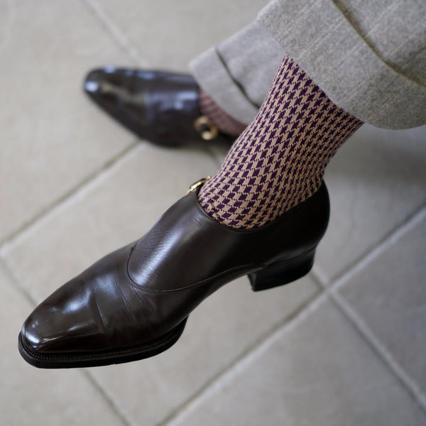 ハウンドトゥースソックス - 靴下 Il Regalo/イルレガロ | HIGH QUALITY SOCKS