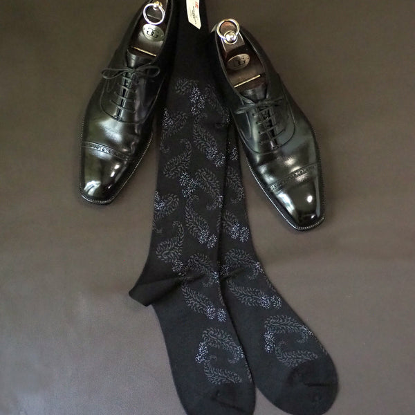 ムーンライトペイズリーロングホーズ - 靴下 Il Regalo/イルレガロ | HIGH QUALITY SOCKS