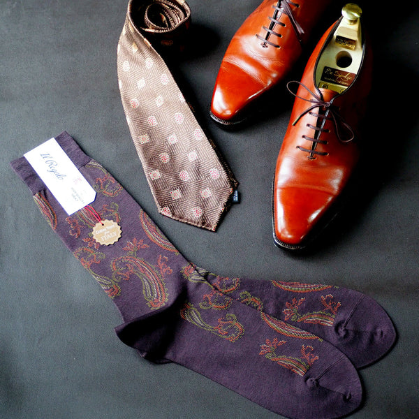 アンティークペイズリーソックス - 靴下 Il Regalo/イルレガロ | HIGH QUALITY SOCKS