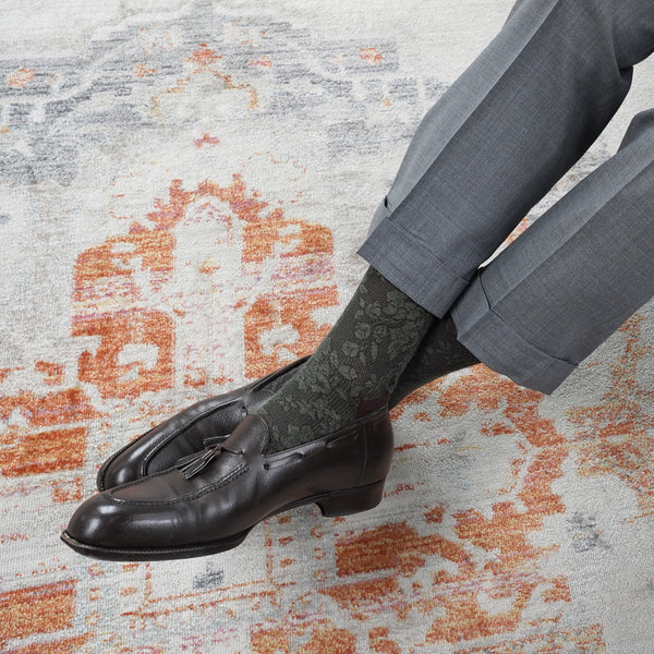 ラミーフローラルロングホーズ - 靴下 Il Regalo/イルレガロ | HIGH QUALITY SOCKS