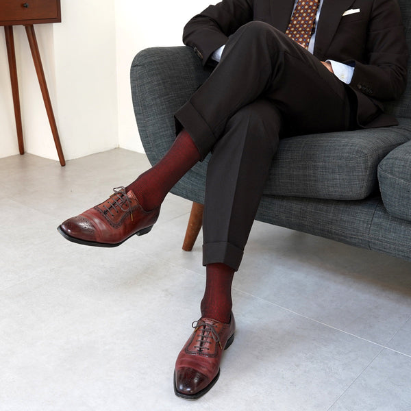 リバーシブルバイカラーロングホーズ - 靴下 Il Regalo/イルレガロ | HIGH QUALITY SOCKS