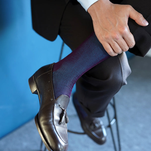 リバーシブルバイカラーロングホーズ - 靴下 Il Regalo/イルレガロ | HIGH QUALITY SOCKS