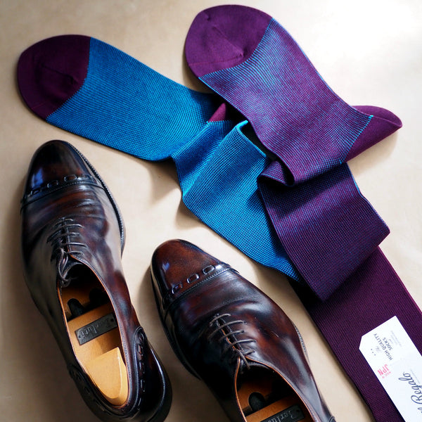 リバーシブルバイカラーロングホーズ - 靴下 Il Regalo/イルレガロ | HIGH QUALITY SOCKS