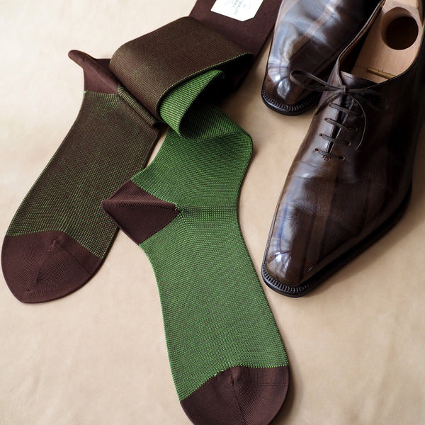 リバーシブルバイカラーロングホーズ - 靴下  Il Regalo/イルレガロ | HIGH QUALITY SOCKS