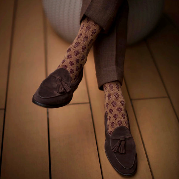アンティークダイヤモンドロングホーズ - 靴下 Il Regalo/イルレガロ | HIGH QUALITY SOCKS