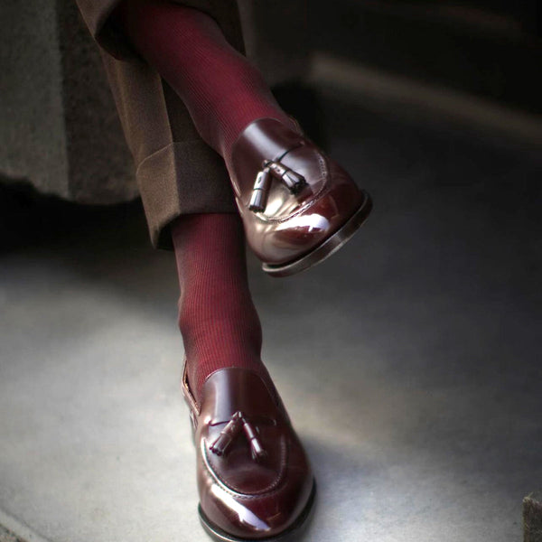 リバーシブルバイカラーロングホーズ - 靴下 Il Regalo/イルレガロ | HIGH QUALITY SOCKS