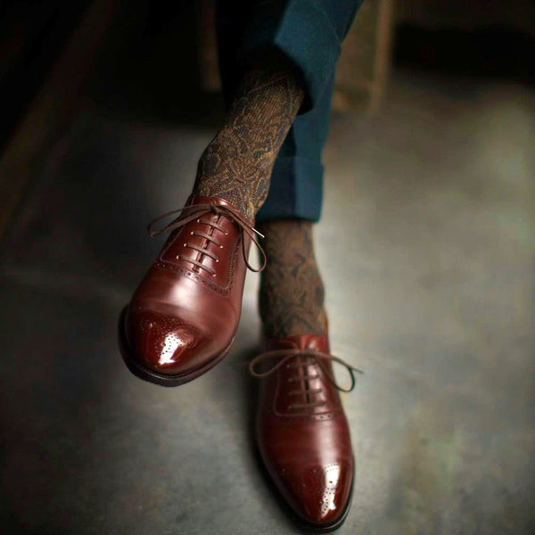 ヘリテージダマスクロングホーズ / Lサイズ - 靴下 Il Regalo/イルレガロ | HIGH QUALITY SOCKS