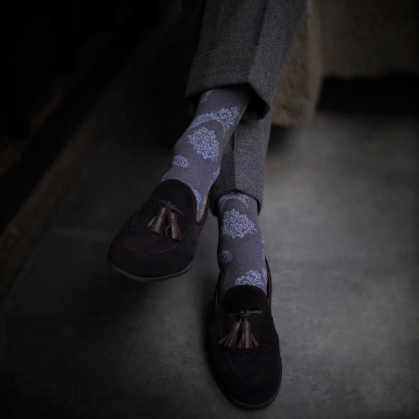 フローラルペイズリーソックス - 靴下  Il Regalo/イルレガロ | HIGH QUALITY SOCKS