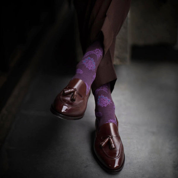 フローラルペイズリーソックス - 靴下 Il Regalo/イルレガロ | HIGH QUALITY SOCKS