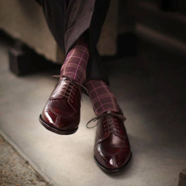 グレンチェックソックス - 靴下 Il Regalo/イルレガロ | HIGH QUALITY SOCKS