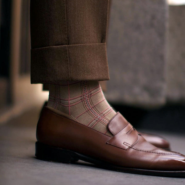 グレンチェックソックス - 靴下 Il Regalo/イルレガロ | HIGH QUALITY SOCKS