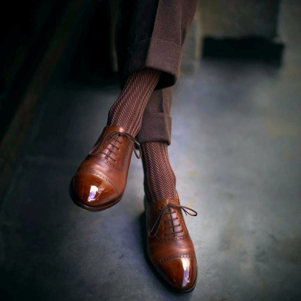 ヘリンボーンロングホーズ / Lサイズ - 靴下 Il Regalo/イルレガロ | HIGH QUALITY SOCKS