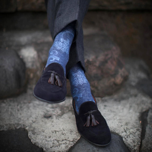 リネンフローラルロングホーズ - 靴下  Il Regalo/イルレガロ | HIGH QUALITY SOCKS