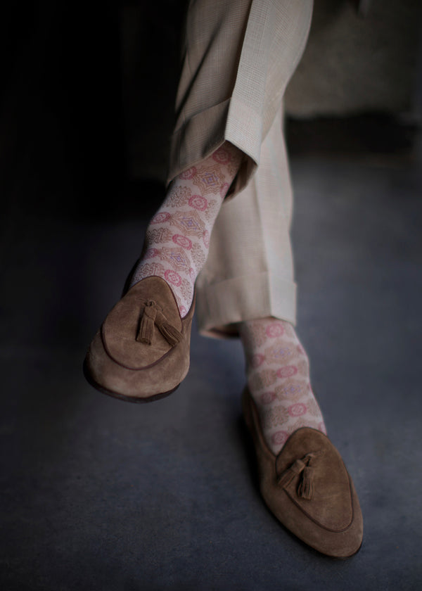 ボールドメダリオンロングホーズ 【outBespokenコラボレーション】 - 靴下 Il Regalo/イルレガロ | HIGH QUALITY SOCKS