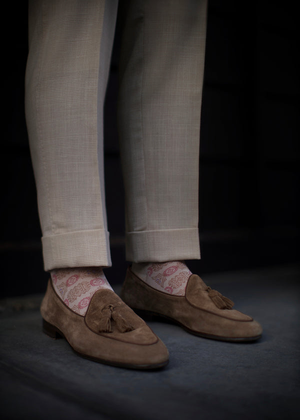 ボールドメダリオンロングホーズ 【outBespokenコラボレーション】 / Lサイズ - 靴下 Il Regalo/イルレガロ | HIGH QUALITY SOCKS