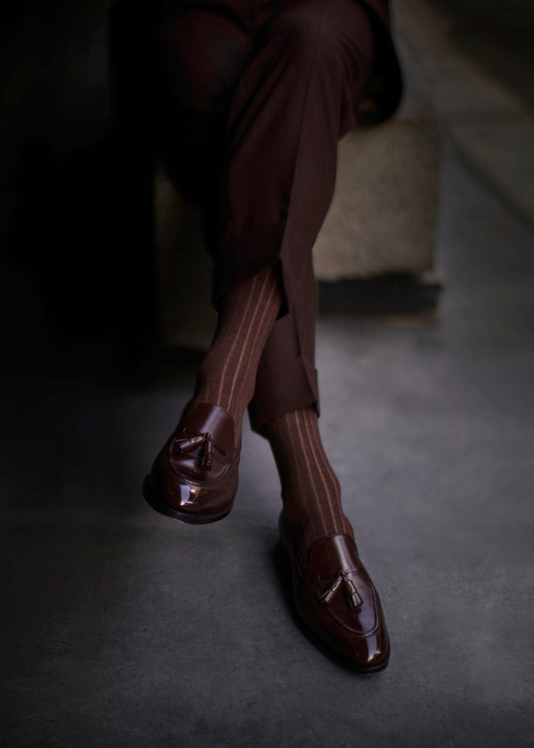 リバーシブルロングホーズ 【outBespokenコラボレーション】 / Lサイズ - 靴下 Il Regalo/イルレガロ | HIGH QUALITY SOCKS