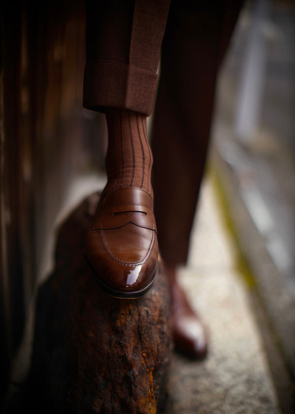 リバーシブルロングホーズ 【outBespokenコラボレーション】 - 靴下 Il Regalo/イルレガロ | HIGH QUALITY SOCKS