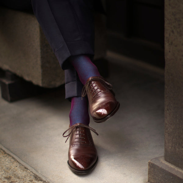 リバーシブルバイカラーロングホーズ - 靴下 Il Regalo/イルレガロ | HIGH QUALITY SOCKS