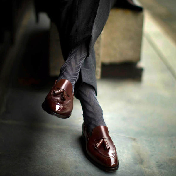 シャドーヘリンボーンロングホーズ / Lサイズ - 靴下 Il Regalo/イルレガロ | HIGH QUALITY SOCKS