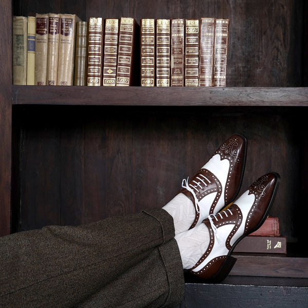 シャドーヘリンボーンロングホーズ - 靴下 Il Regalo/イルレガロ | HIGH QUALITY SOCKS