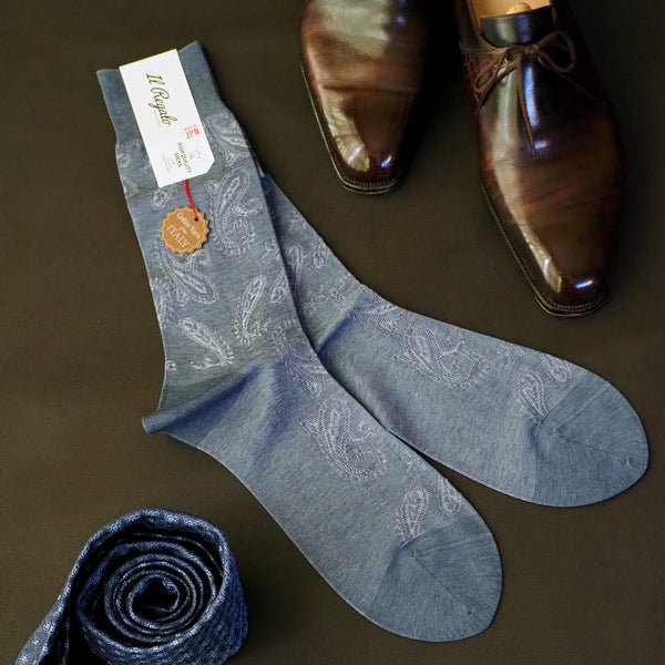 シャドーペイズリーソックス - 靴下 Il Regalo/イルレガロ | HIGH QUALITY SOCKS