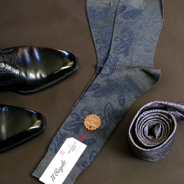 シャドーペイズリーソックス - 靴下 Il Regalo/イルレガロ | HIGH QUALITY SOCKS