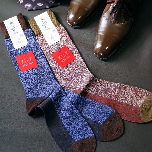シルクペイズリーソックス - 靴下  Il Regalo/イルレガロ | HIGH QUALITY SOCKS