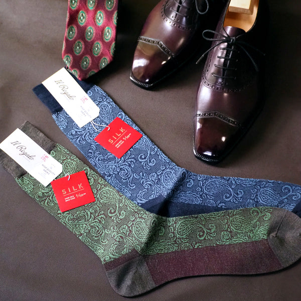 シルクペイズリーソックス - 靴下  Il Regalo/イルレガロ | HIGH QUALITY SOCKS