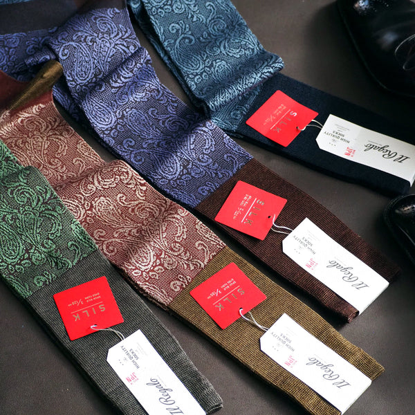 シルクペイズリーロングホーズ - 靴下  Il Regalo/イルレガロ | HIGH QUALITY SOCKS