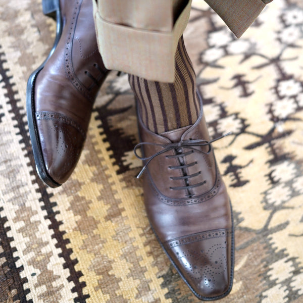 ストライプジャガードロングホーズ / Lサイズ - 靴下 Il Regalo/イルレガロ | HIGH QUALITY SOCKS