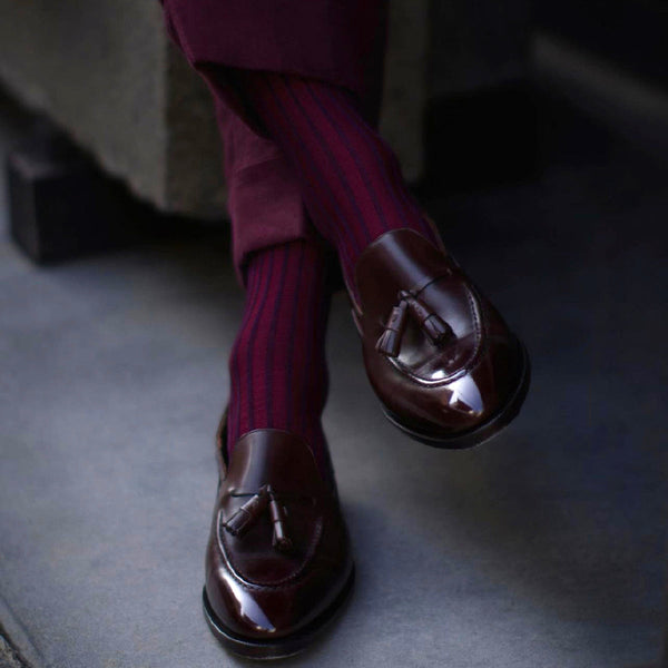 ストライプジャガードロングホーズ / Lサイズ - 靴下 Il Regalo/イルレガロ | HIGH QUALITY SOCKS