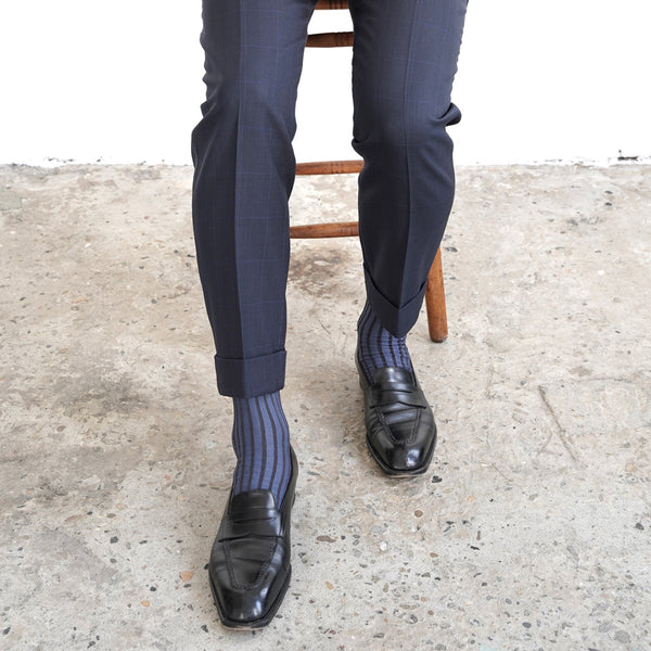 ストライプジャガードロングホーズ - 靴下 Il Regalo/イルレガロ | HIGH QUALITY SOCKS