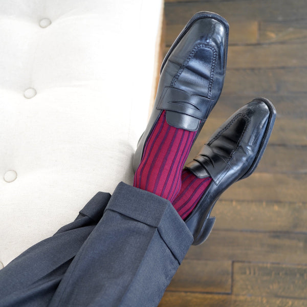 ストライプジャガードロングホーズ / Lサイズ - 靴下 Il Regalo/イルレガロ | HIGH QUALITY SOCKS