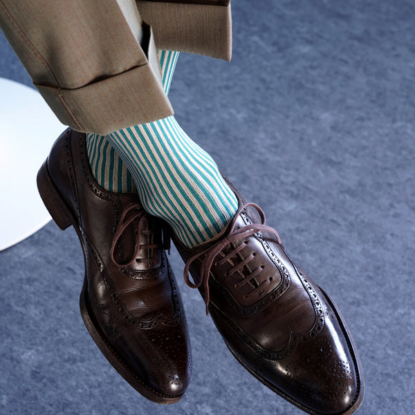ストロングストライプロングホーズ - 靴下  Il Regalo/イルレガロ | HIGH QUALITY SOCKS